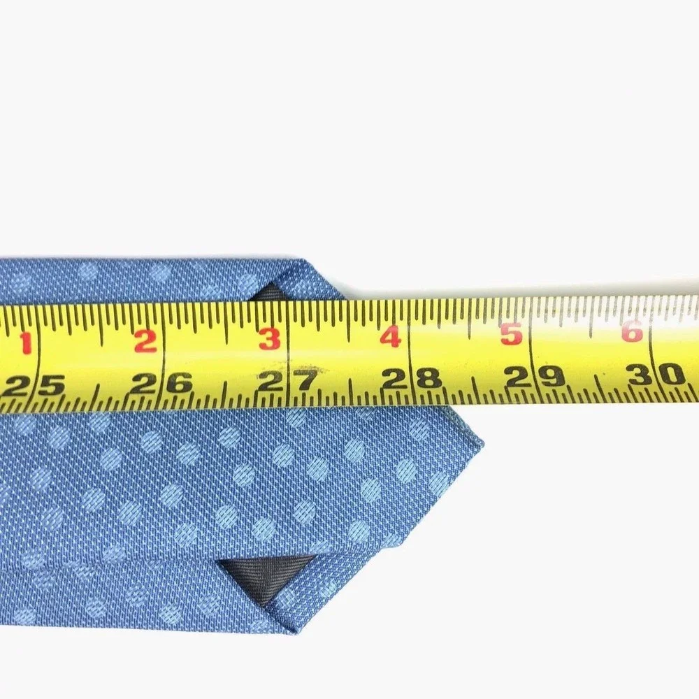 Vince Camuto Tie Men's Silk Blue Polka Dot Classic Elegant Dressy Necktie 3 x 57